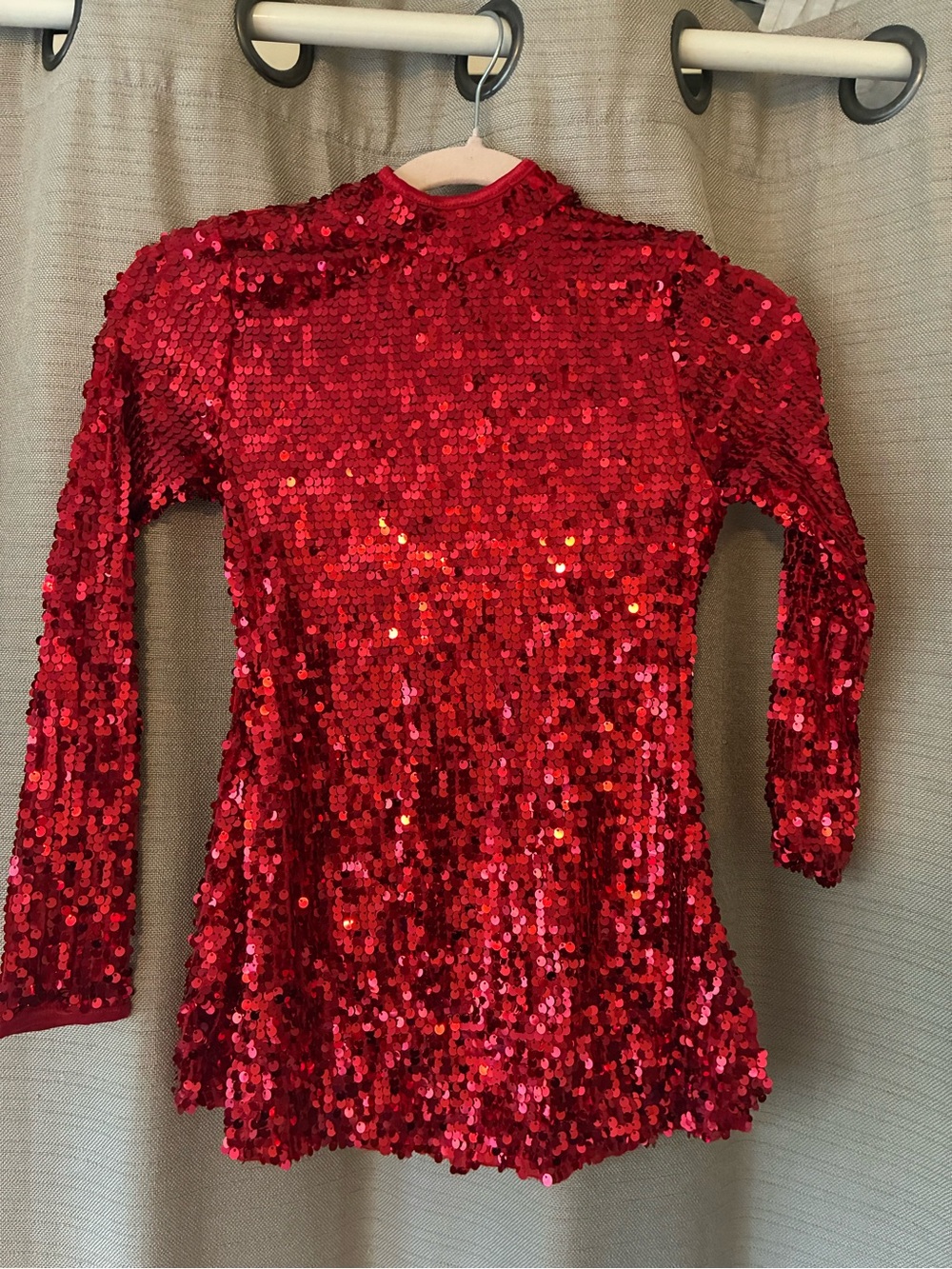 balera Red Sequin Long-Sleeve Women’s Top